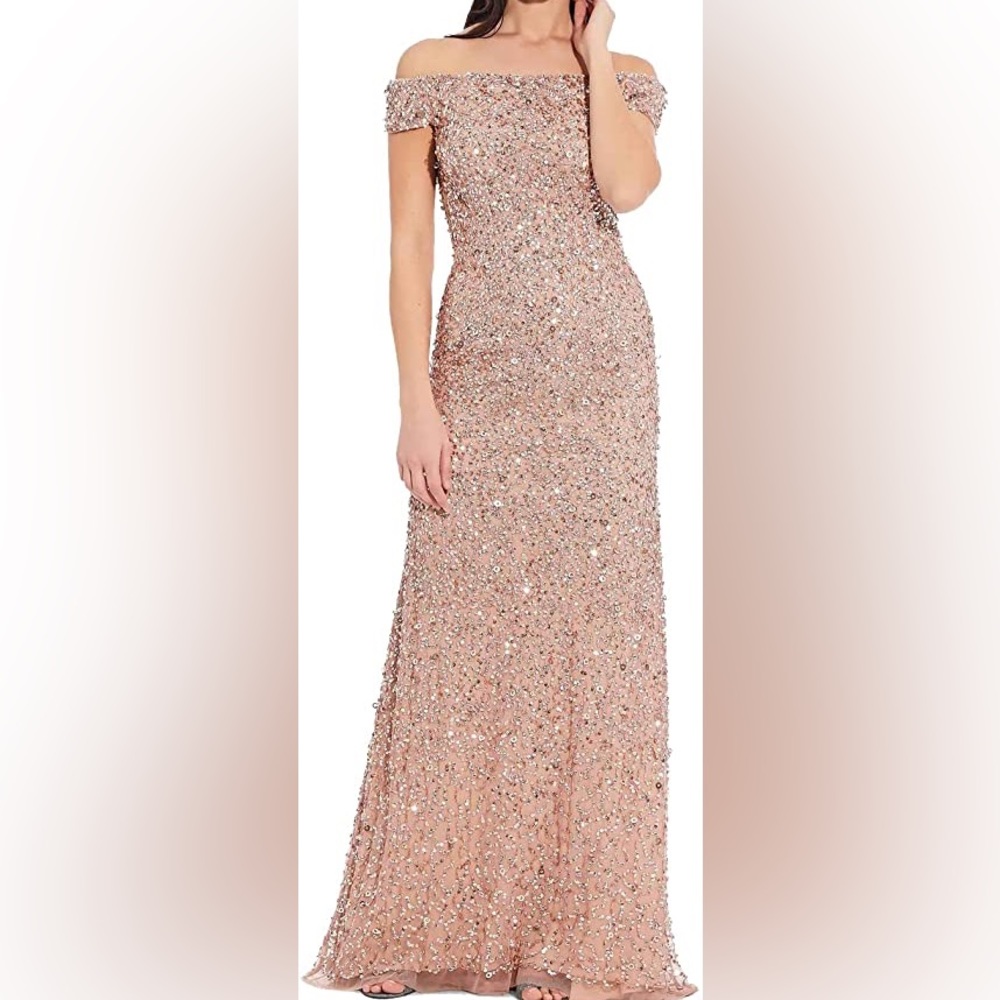BRAND NEW ADRIANNA PAPELL SEQUIN GOWN